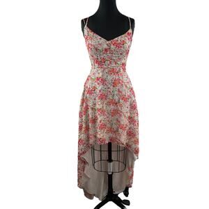 Alexia Admor Bailey Sweetheart High-Low Maxi Dress Watercolor Pink Floral 2